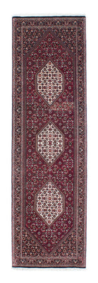 Tapis de couloir Tapis persan - Bidjar - 248 x 73 cm - rouge foncé