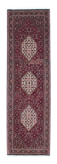Tapis de couloir Tapis persan - Bidjar - 248 x 73 cm - rouge foncé