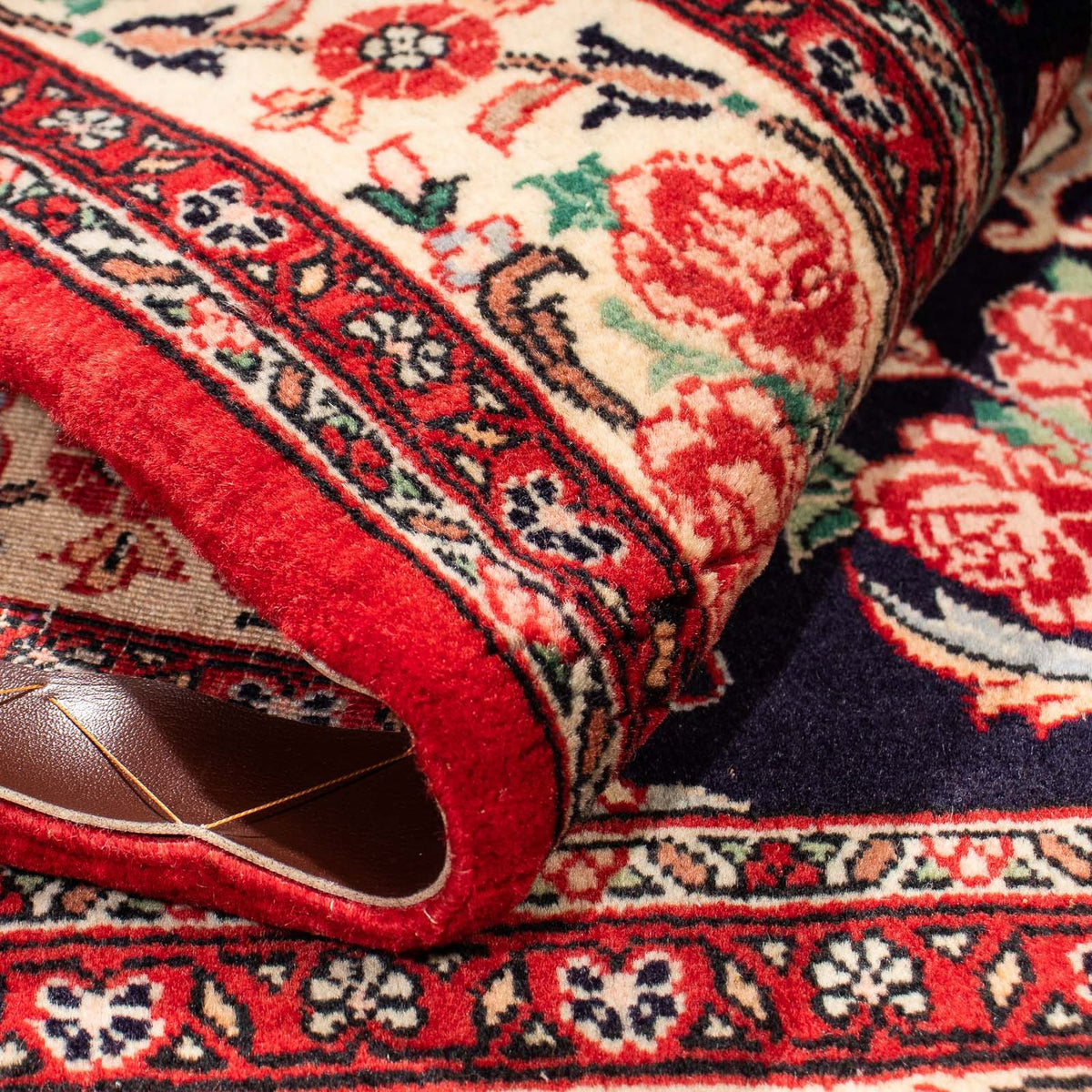 Tapis persan - Bidjar carré  - 161 x 148 cm - rouge