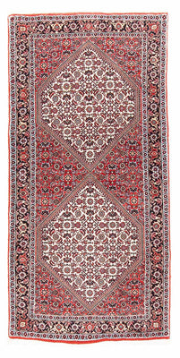 Tapis persan - Bidjar - 152 x 75 cm - rouge clair