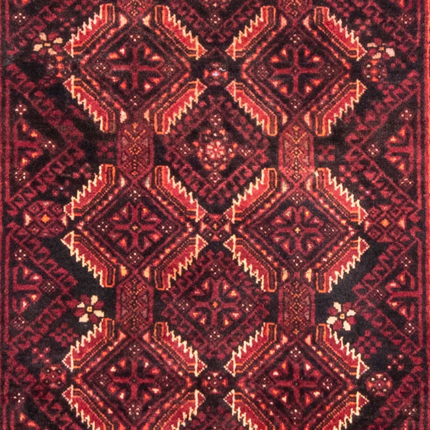 Tapis de couloir Tapis Belutsch - 216 x 102 cm - rouge foncé