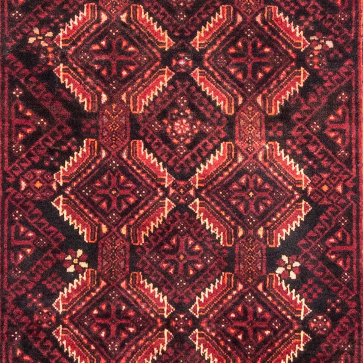 Tapis de couloir Tapis Belutsch - 216 x 102 cm - rouge foncé