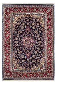 Tapis persan - Isfahan - Premium - 233 x 160 cm - bleu foncé