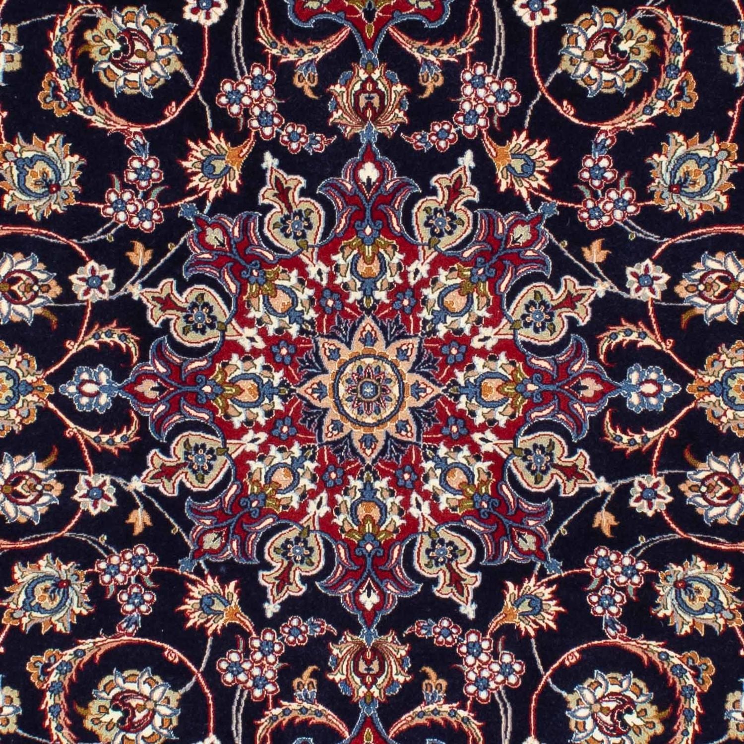 Tapis persan - Isfahan - Premium - 233 x 160 cm - bleu foncé