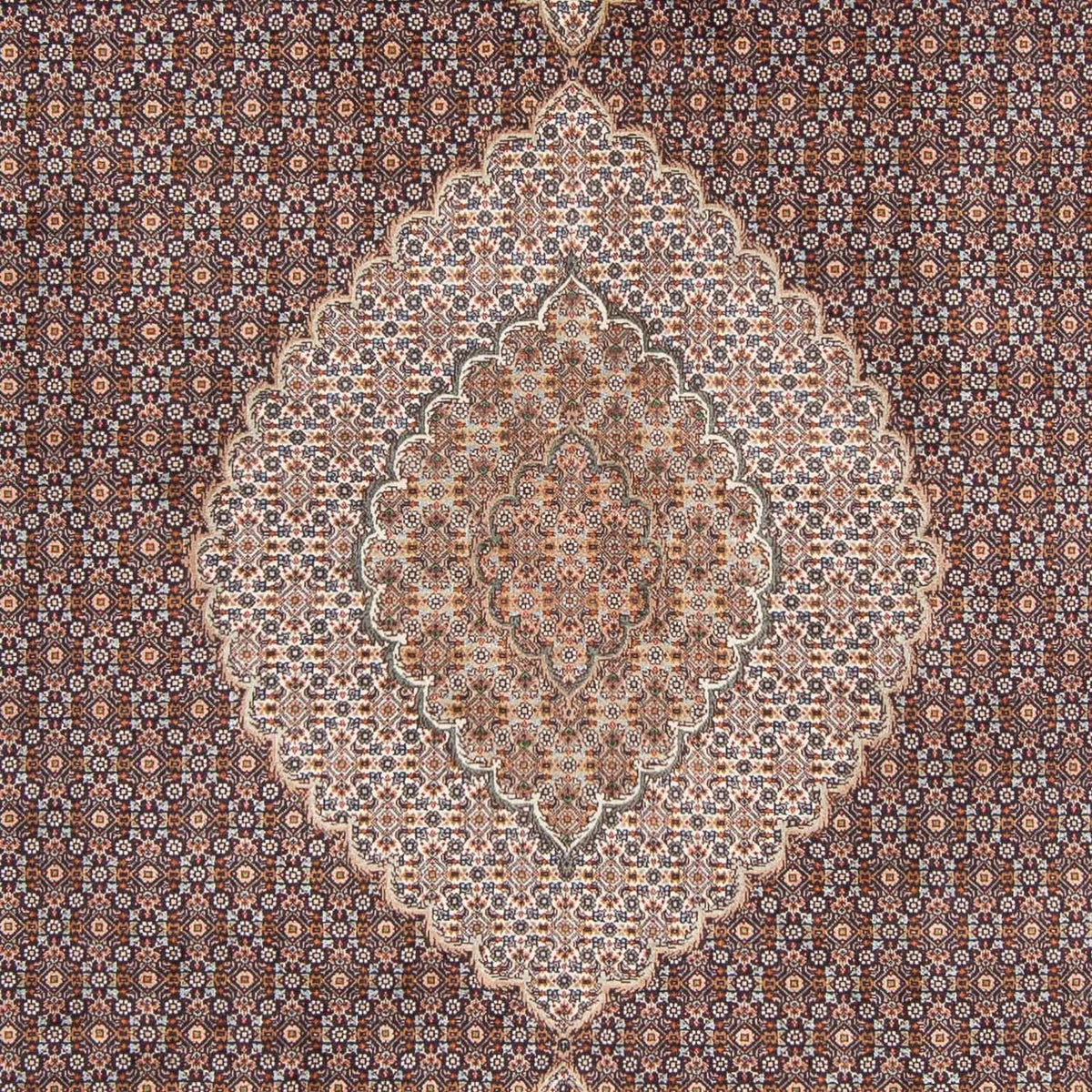 Tapis persan - Tabriz - 302 x 205 cm - bleu foncé