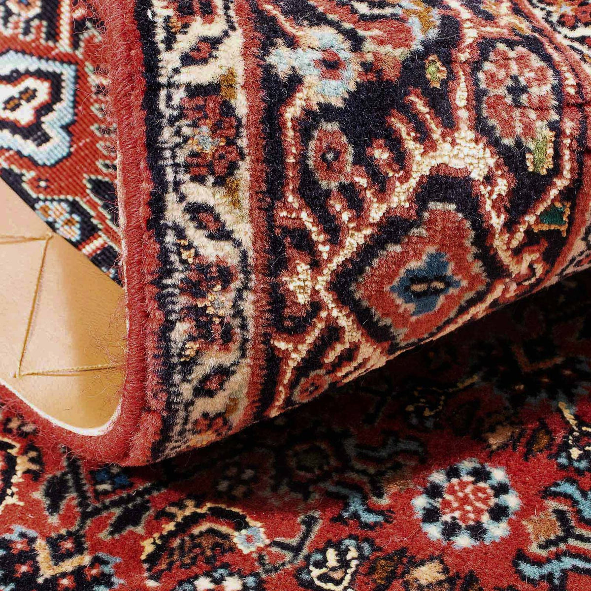 Tapis persan - Bidjar - 137 x 96 cm - rouge foncé