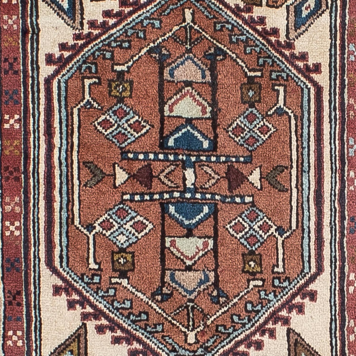 Tapis de couloir Tapis persan - Bidjar - 208 x 133 cm - beige