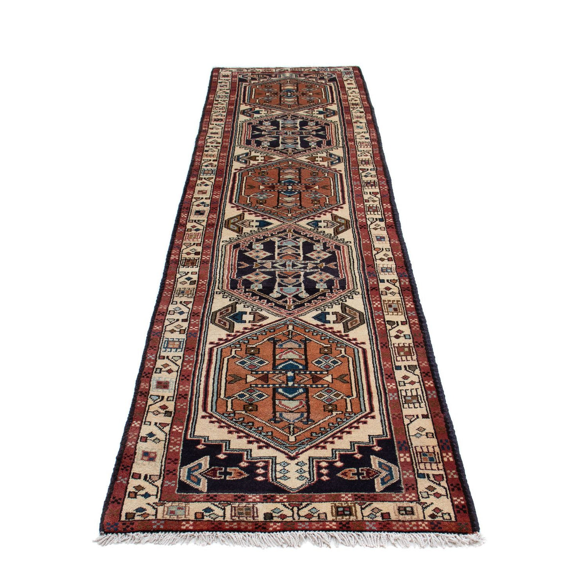 Tapis de couloir Tapis persan - Bidjar - 208 x 133 cm - beige