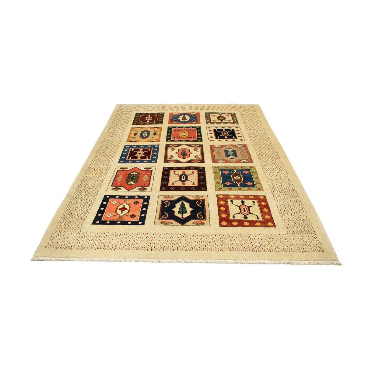 Tapis Gabbeh - Loribaft Persan - 242 x 158 cm - beige