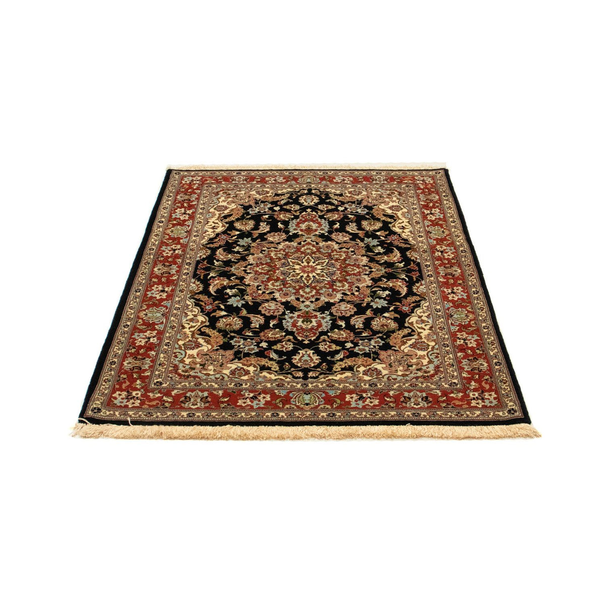 Tapis persan - Ghom - 146 x 100 cm - noir