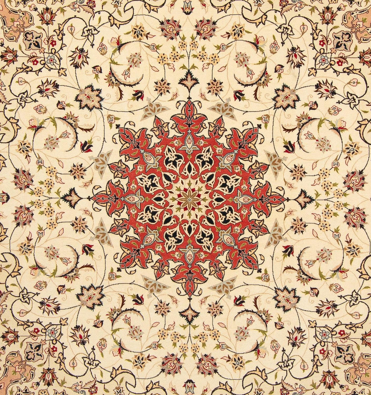 Tapis persan - Tabriz - Royal carré  - 209 x 208 cm - beige