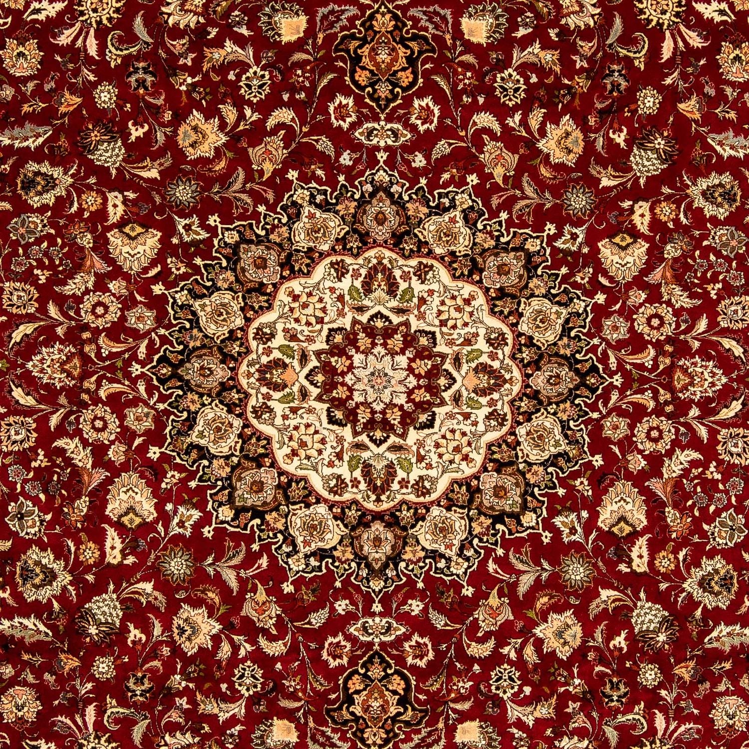 Tapis persan - Tabriz - Royal - 351 x 250 cm - rouge foncé