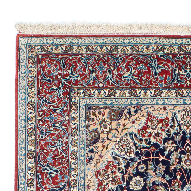 Tapis persan - Isfahan - Premium - 220 x 152 cm - bleu foncé
