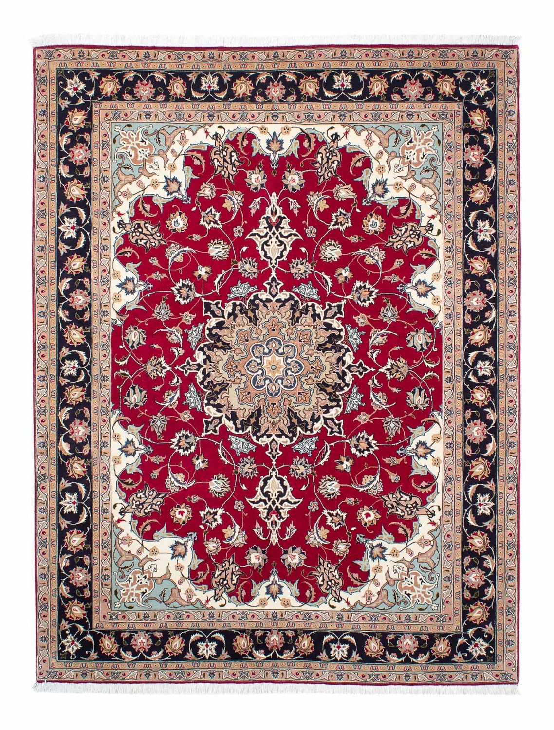 Tapis persan - Tabriz - Royal - 207 x 154 cm - rouge
