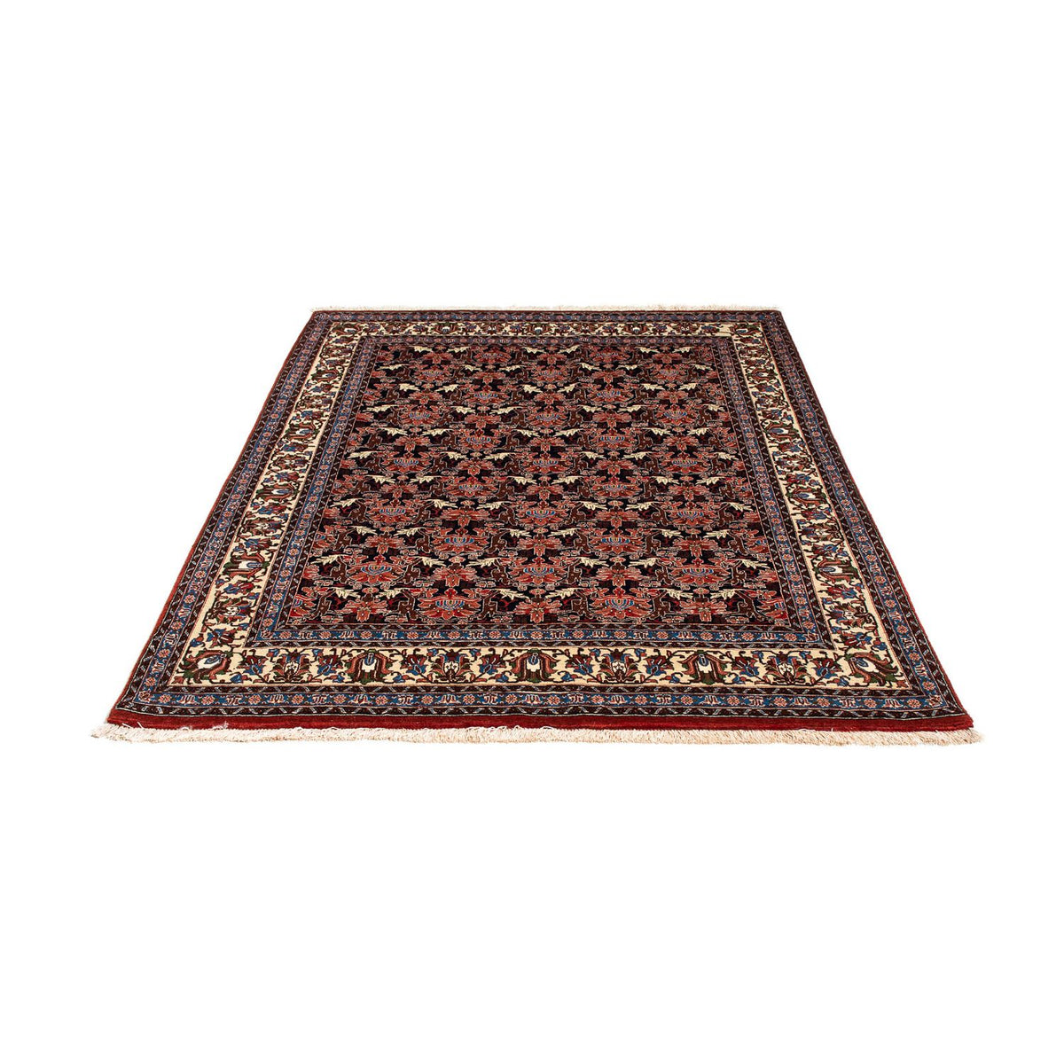 Tapis persan - Ghom - 186 x 141 cm - bleu foncé