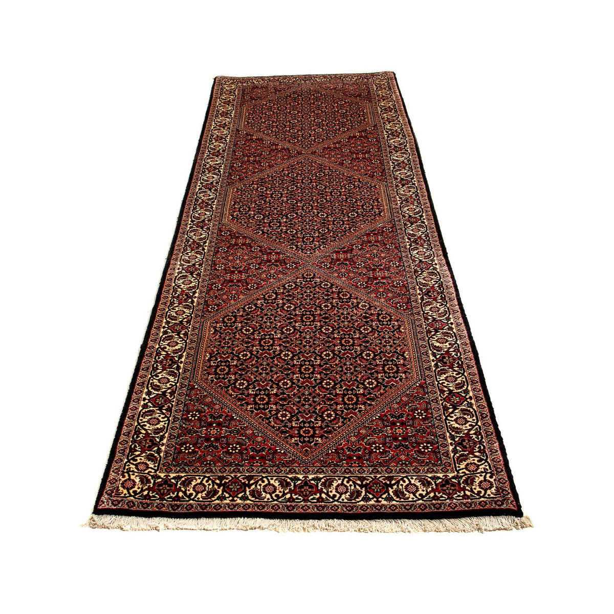 Tapis de couloir Tapis persan - Bidjar - 310 x 83 cm - multicolore