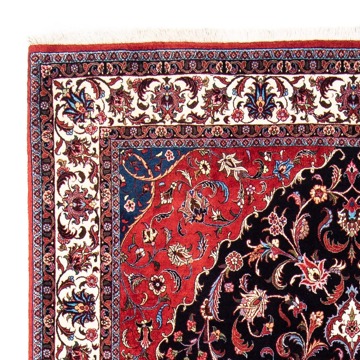 Tapis persan - Bidjar - 253 x 171 cm - bleu foncé