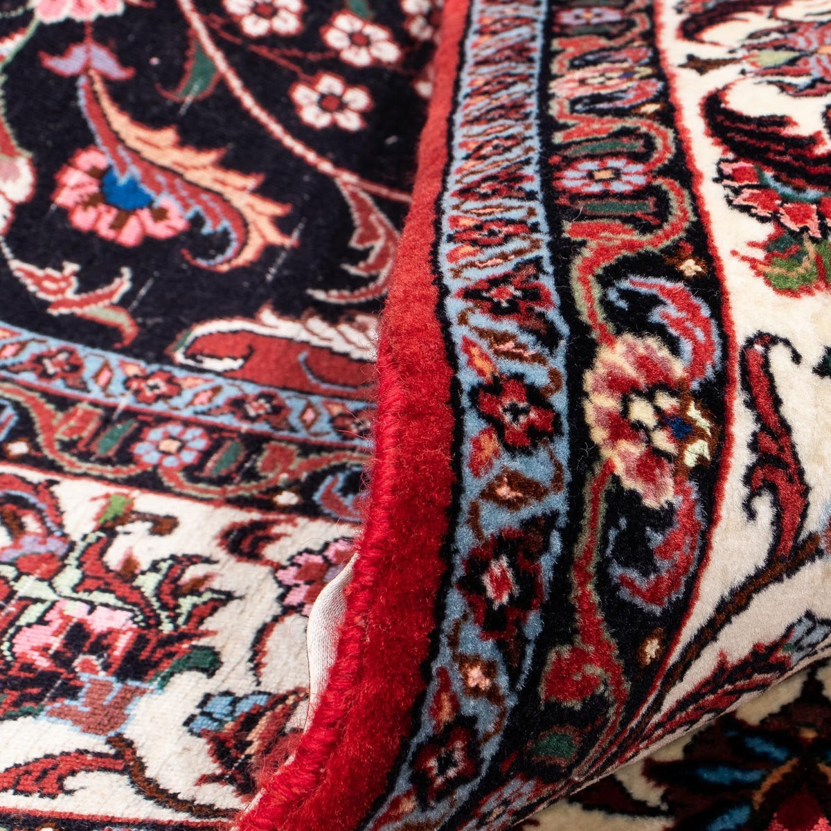 Tapis persan - Bidjar - 253 x 171 cm - bleu foncé