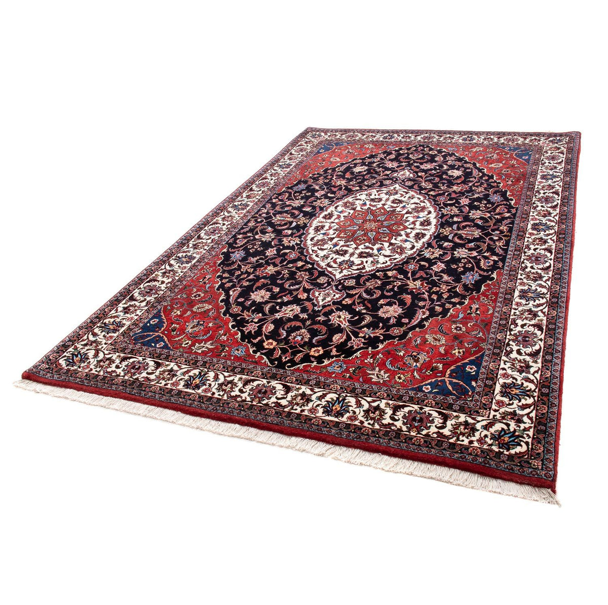 Tapis persan - Bidjar - 253 x 171 cm - bleu foncé
