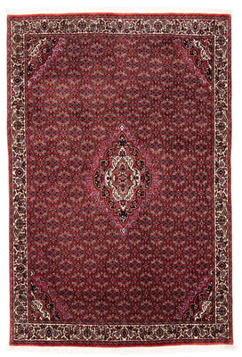 Tapis persan - Bidjar - 241 x 172 cm - rouge foncé