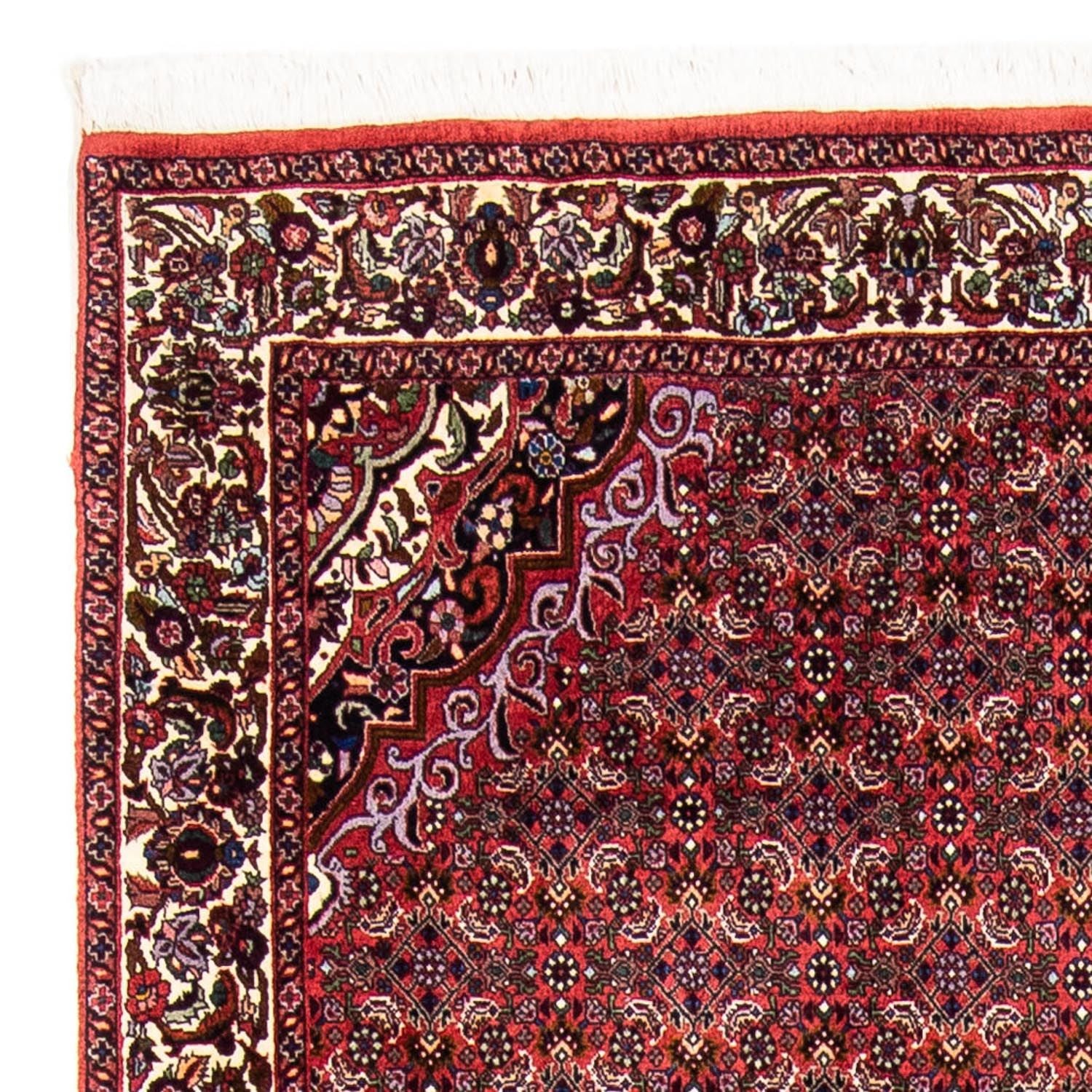 Tapis persan - Bidjar - 241 x 172 cm - rouge foncé