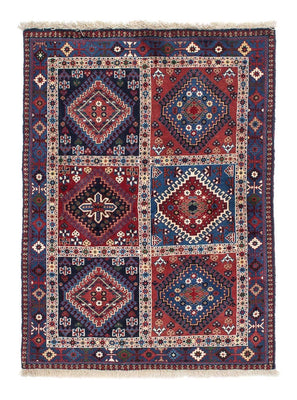 Tapis persan - Nomadic - 140 x 100 cm - rouge foncé