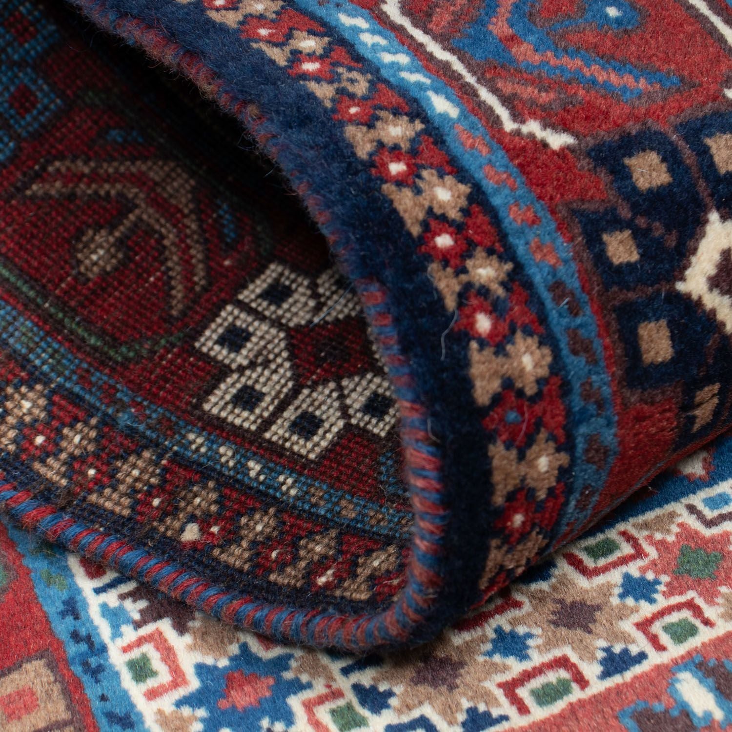Tapis de couloir Tapis persan - Nomadic - 197 x 84 cm - rouge foncé