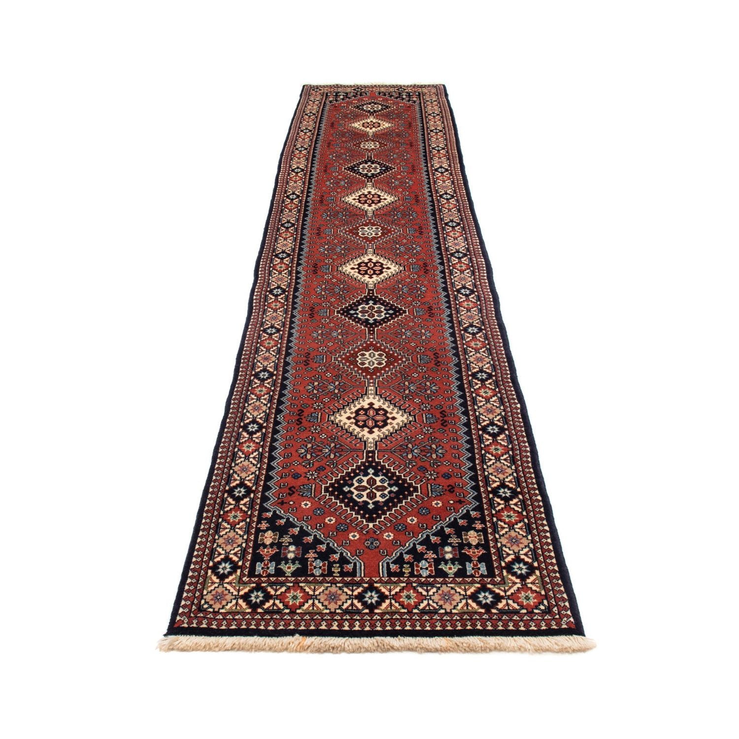 Tapis de couloir Tapis persan - Nomadic - 384 x 71 cm - rouge