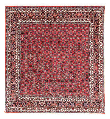 Tapis persan - Bidjar carré  - 126 x 124 cm - rouge