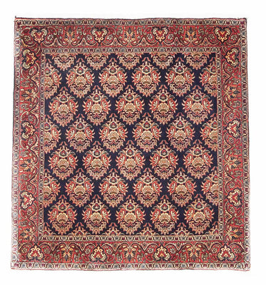Tapis persan - Bidjar carré  - 107 x 106 cm - bleu foncé