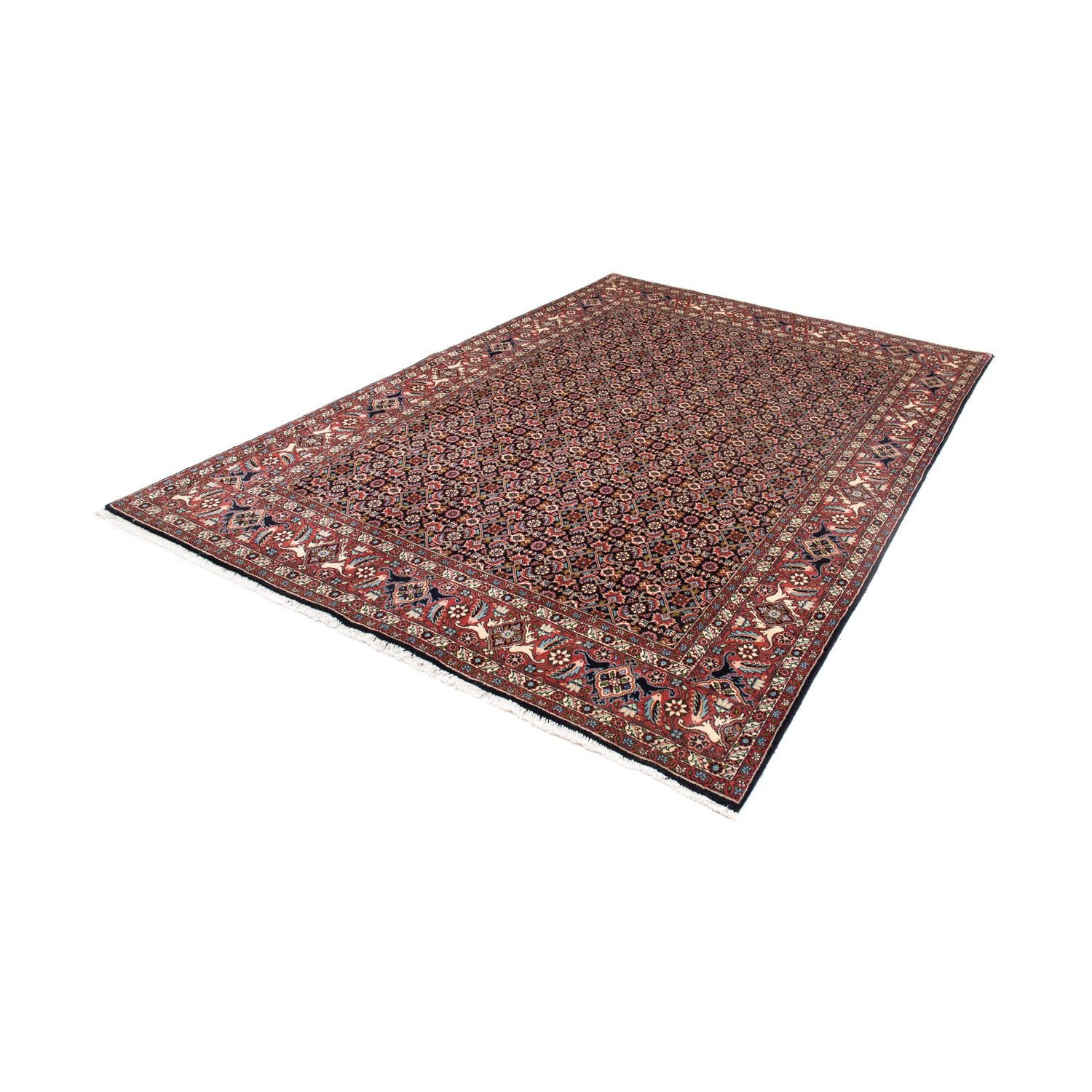 Tapis persan - Bidjar - 248 x 173 cm - bleu foncé