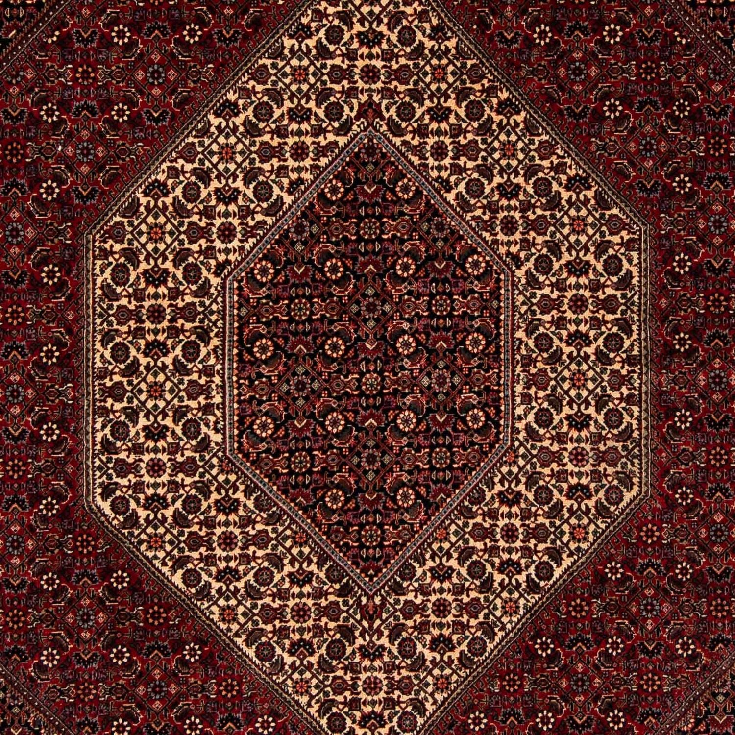 Tapis persan - Bidjar - 255 x 202 cm - rouge foncé