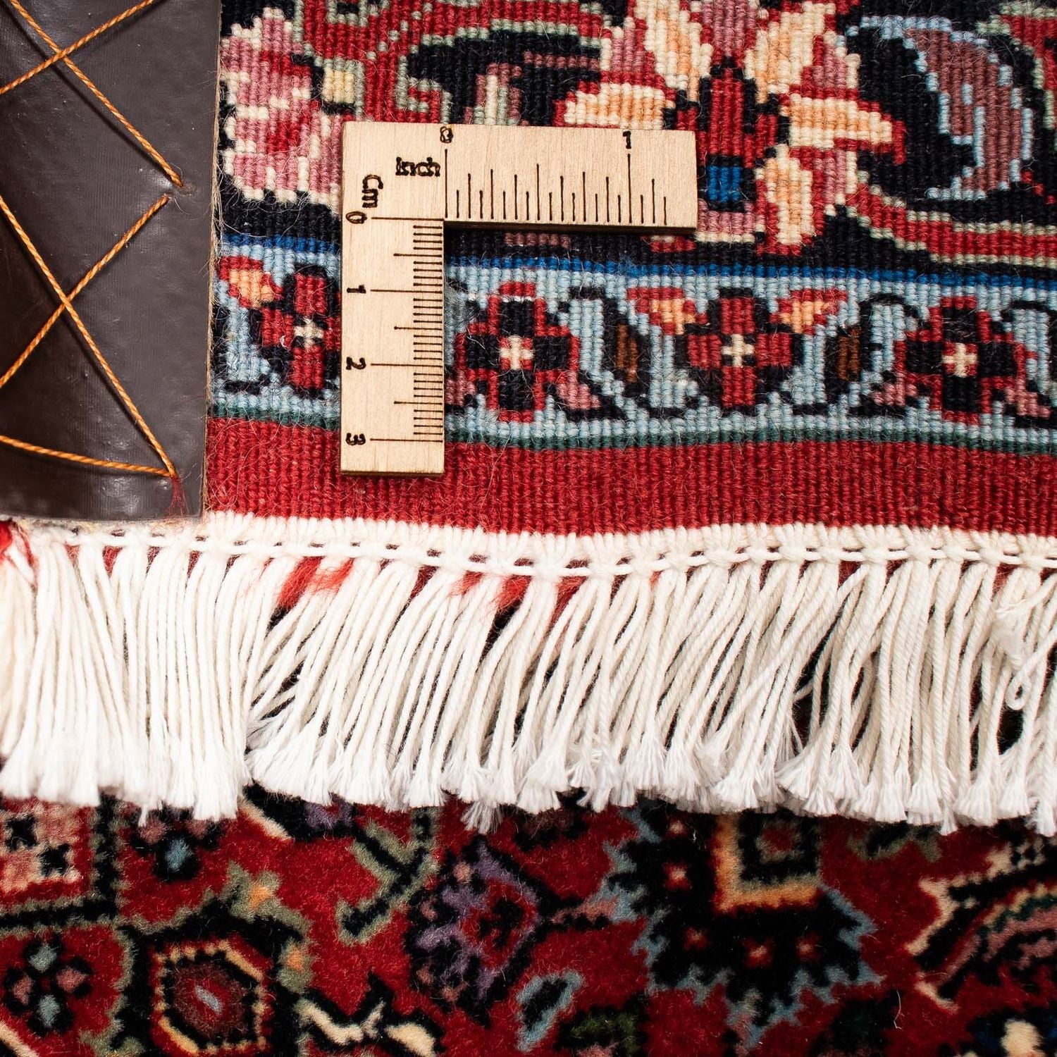 Tapis persan - Bidjar - 252 x 205 cm - rouge foncé