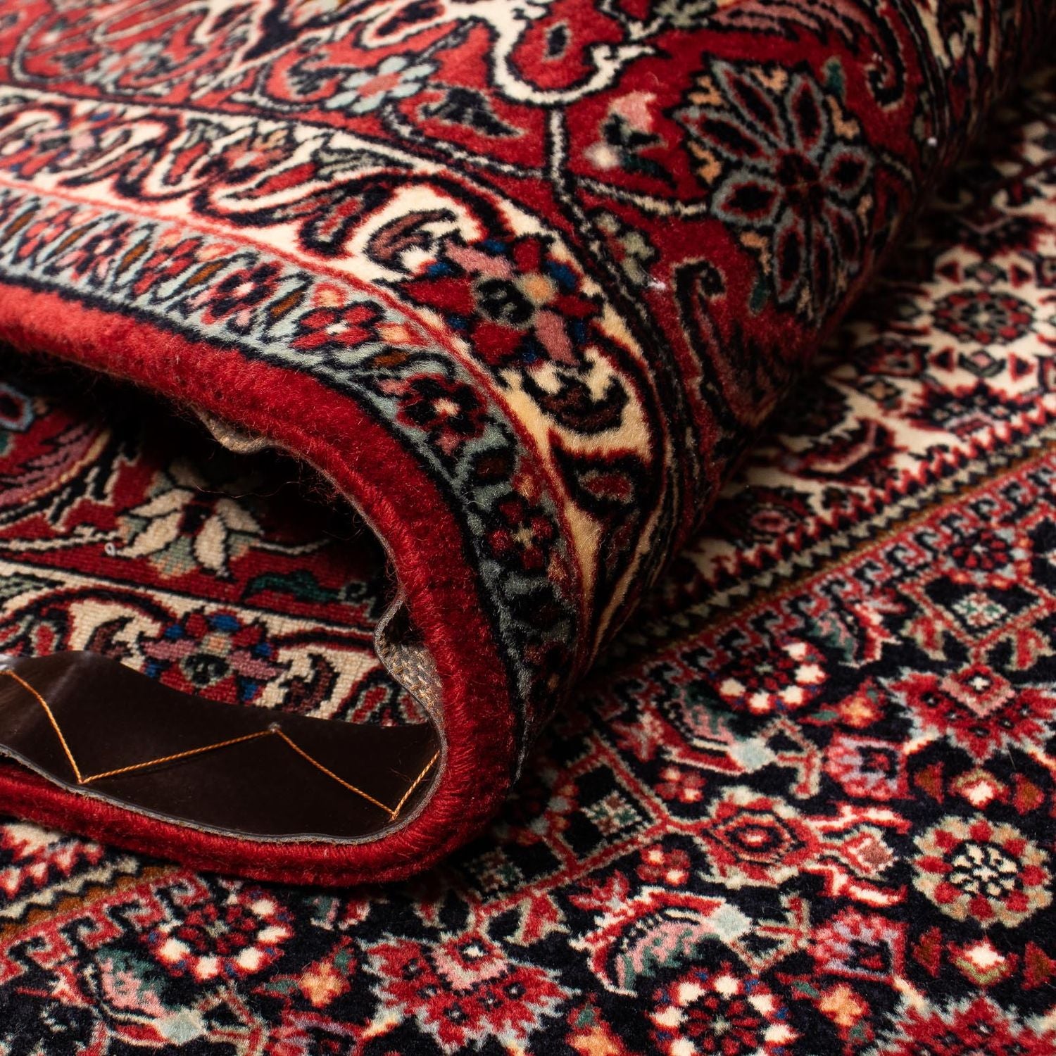 Tapis persan - Bidjar - 262 x 203 cm - rouge foncé