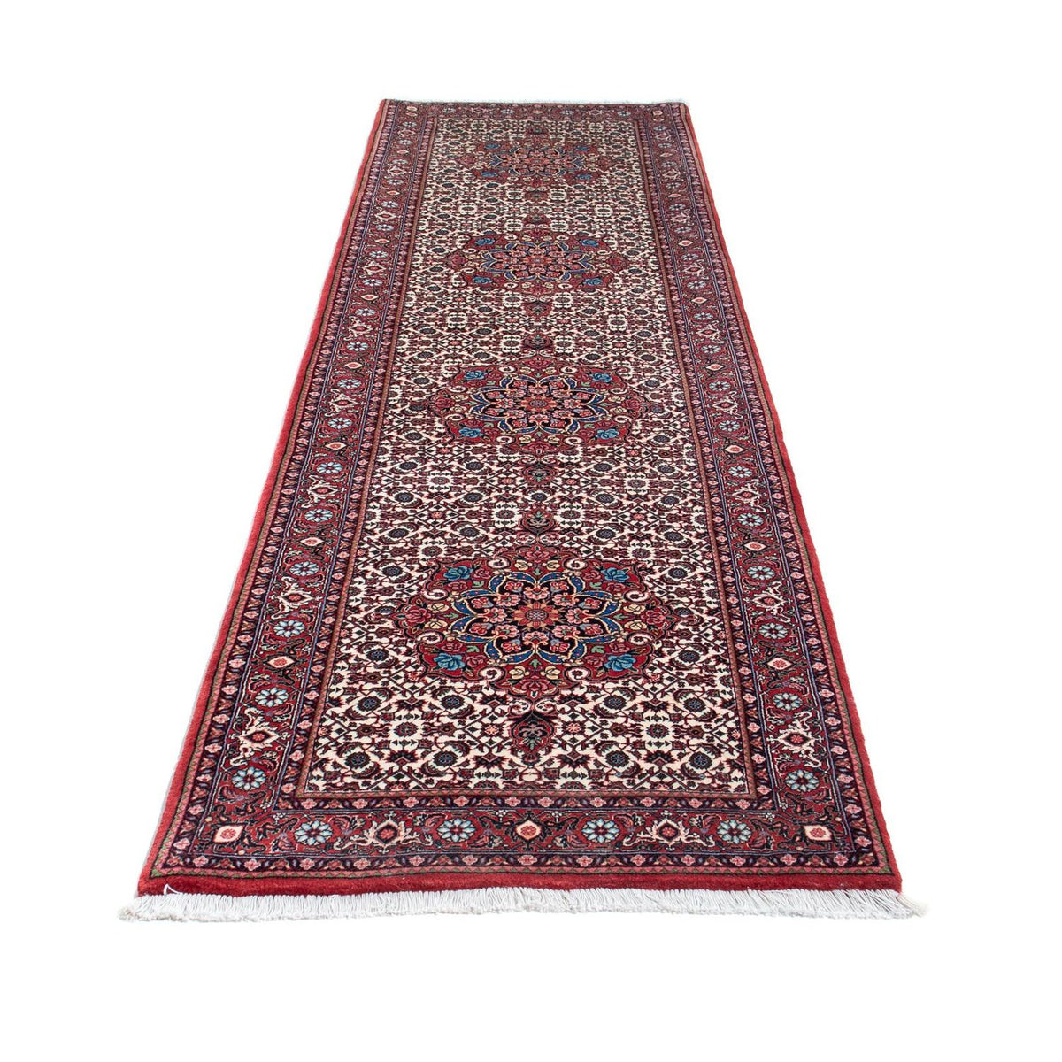 Tapis de couloir Tapis persan - Bidjar - 319 x 84 cm - rouge