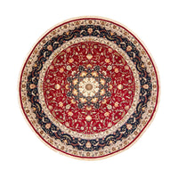 Tapis persan - Tabriz - Royal ronde  - 250 x 250 cm - rouge foncé