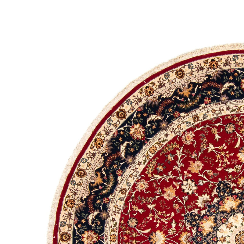 Tapis persan - Tabriz - Royal ronde  - 250 x 250 cm - rouge foncé