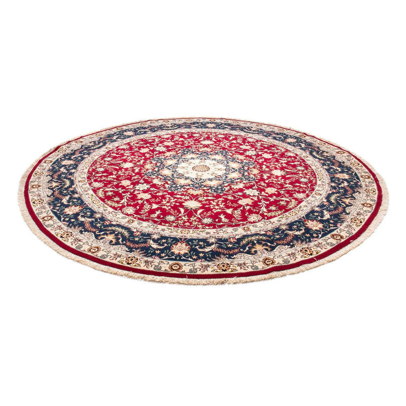Tapis persan - Tabriz - Royal ronde  - 250 x 250 cm - rouge foncé