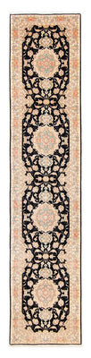 Tapis de couloir Tapis persan - Tabriz - Royal - 419 x 87 cm - bleu foncé