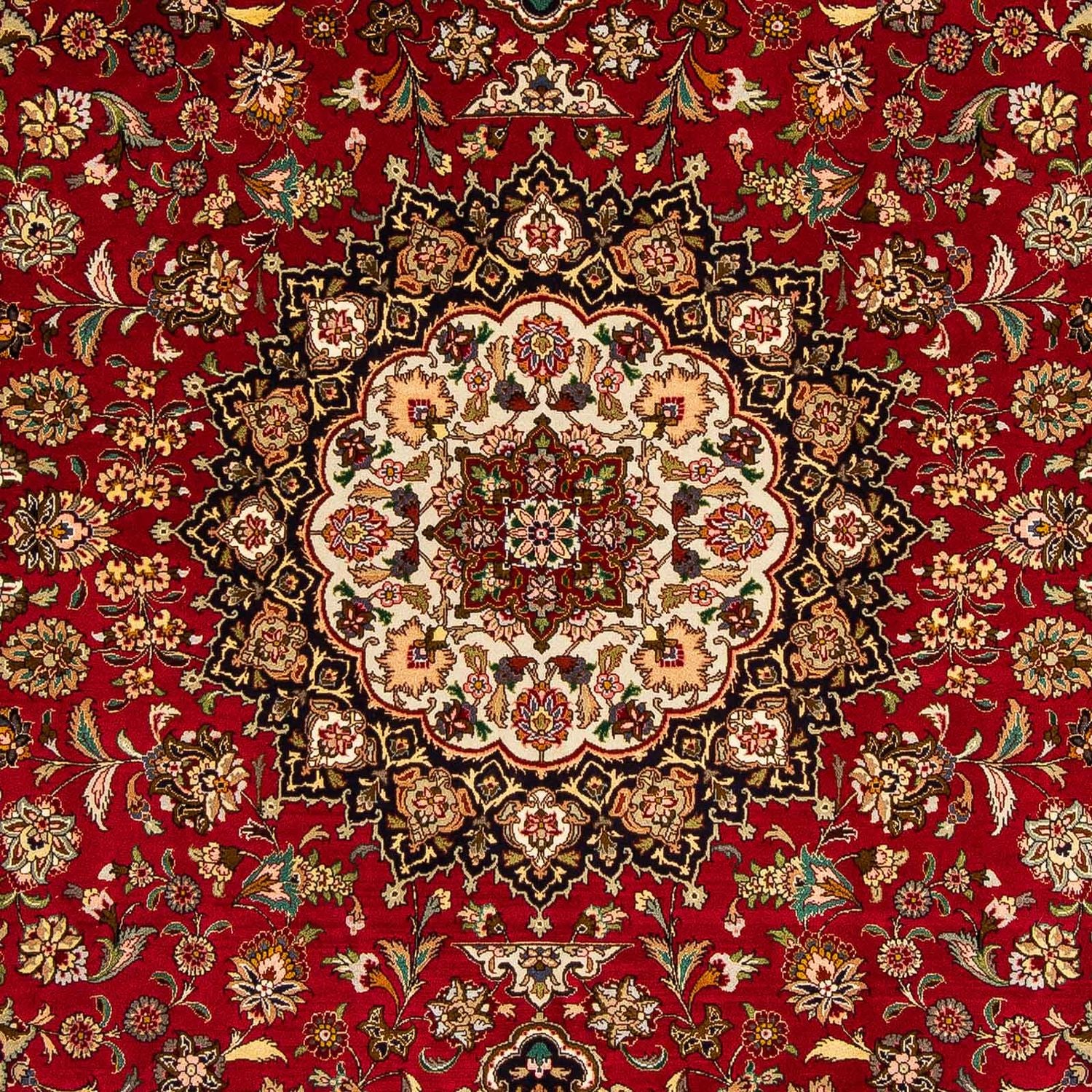Tapis persan - Tabriz - Royal - 300 x 202 cm - rouge foncé