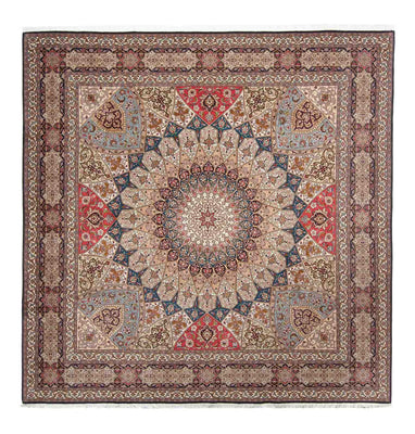Tapis persan - Tabriz - Royal carré  - 253 x 251 cm - marron clair