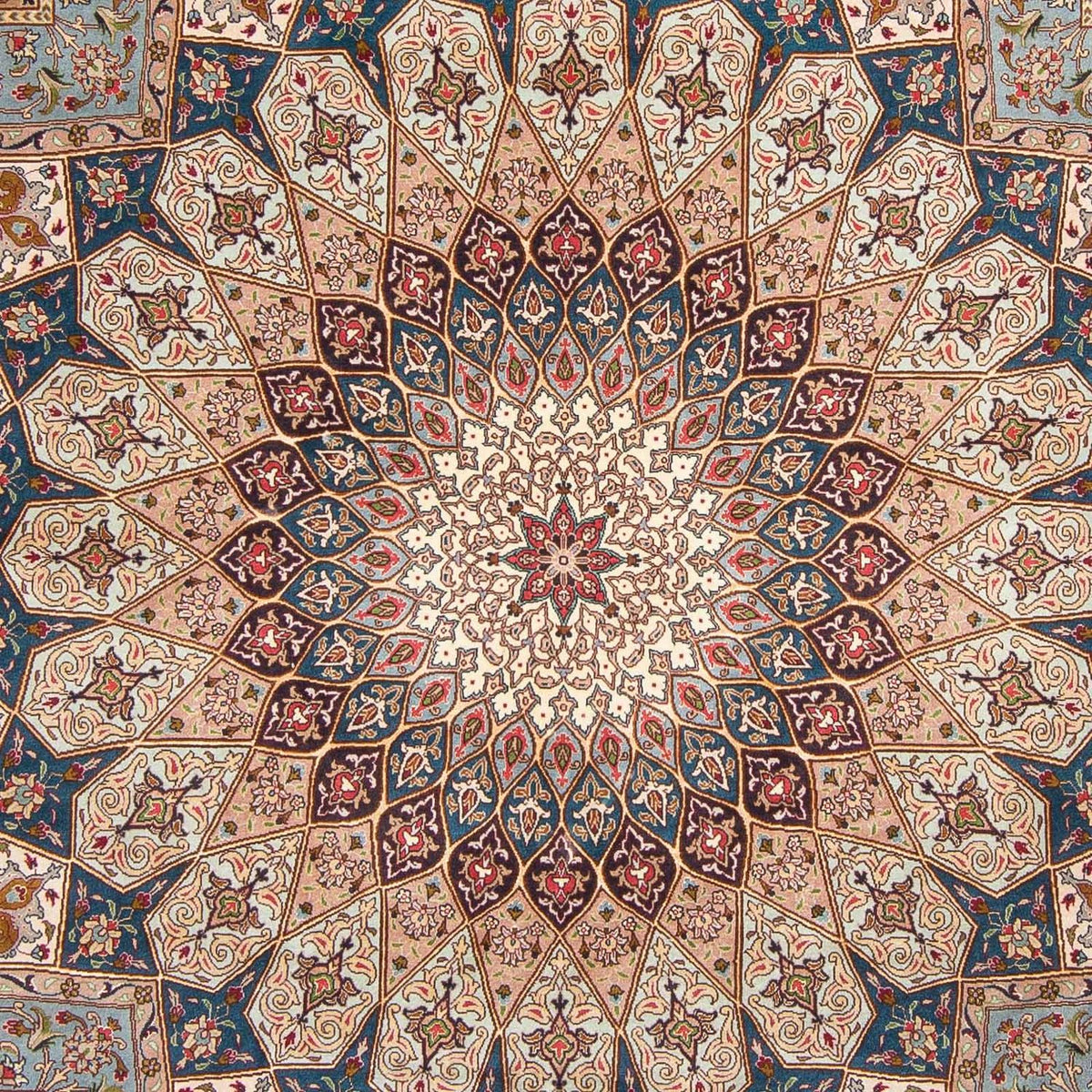 Tapis persan - Tabriz - Royal carré  - 253 x 251 cm - marron clair