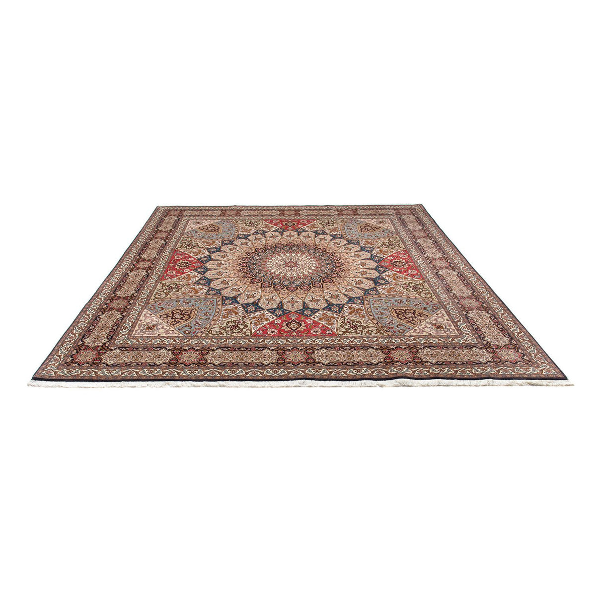 Tapis persan - Tabriz - Royal carré  - 253 x 251 cm - marron clair
