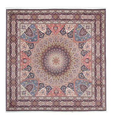 Tapis persan - Tabriz - Royal carré  - 257 x 255 cm - marron clair
