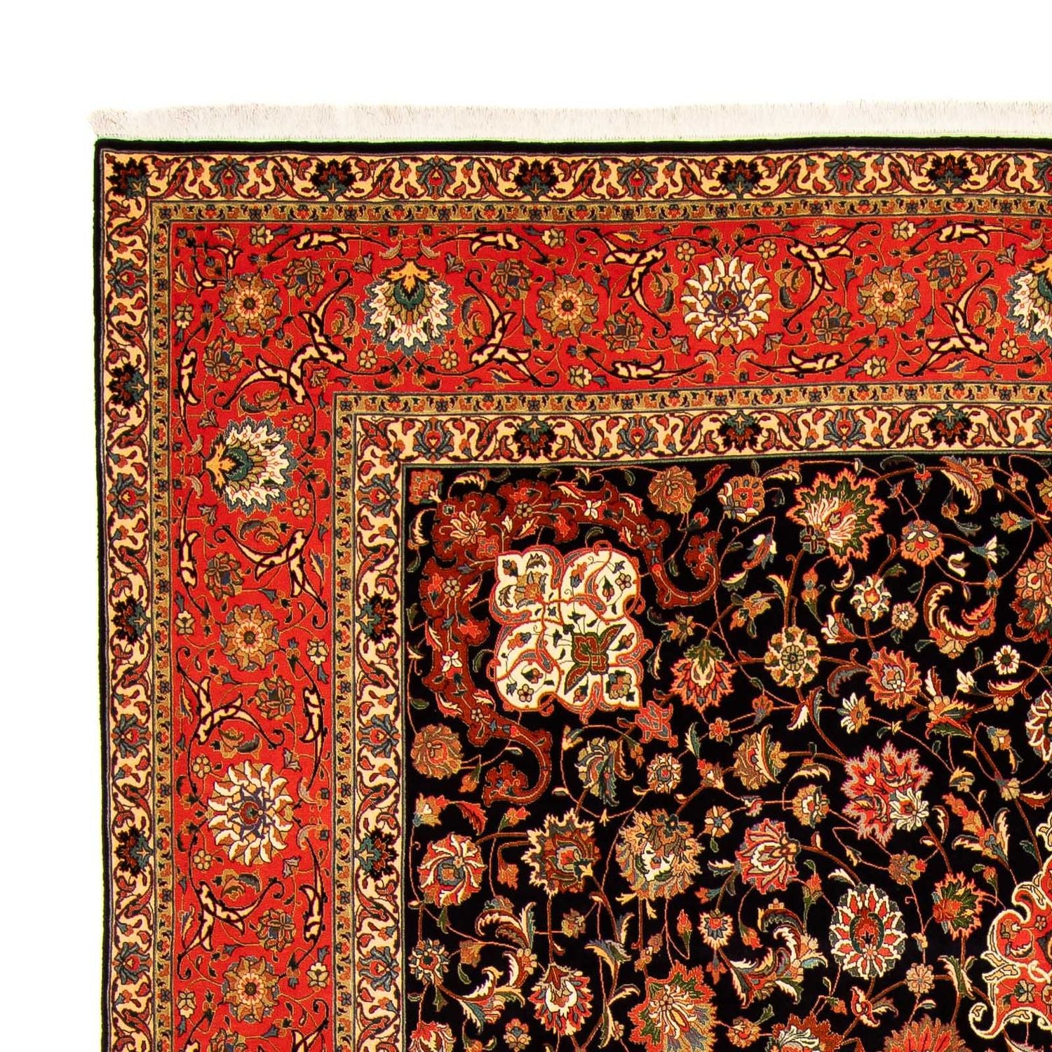 Tapis persan - Tabriz - Royal - 407 x 297 cm - bleu foncé