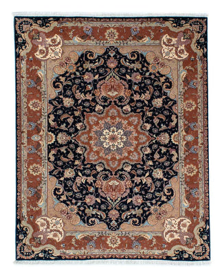 Tapis persan - Tabriz - Royal - 200 x 155 cm - bleu foncé