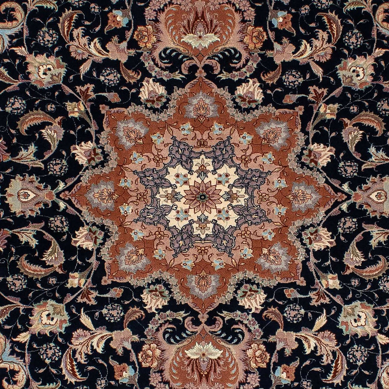 Tapis persan - Tabriz - Royal - 200 x 155 cm - bleu foncé