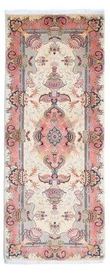 Tapis de couloir Tapis persan - Tabriz - Royal - 203 x 80 cm - beige