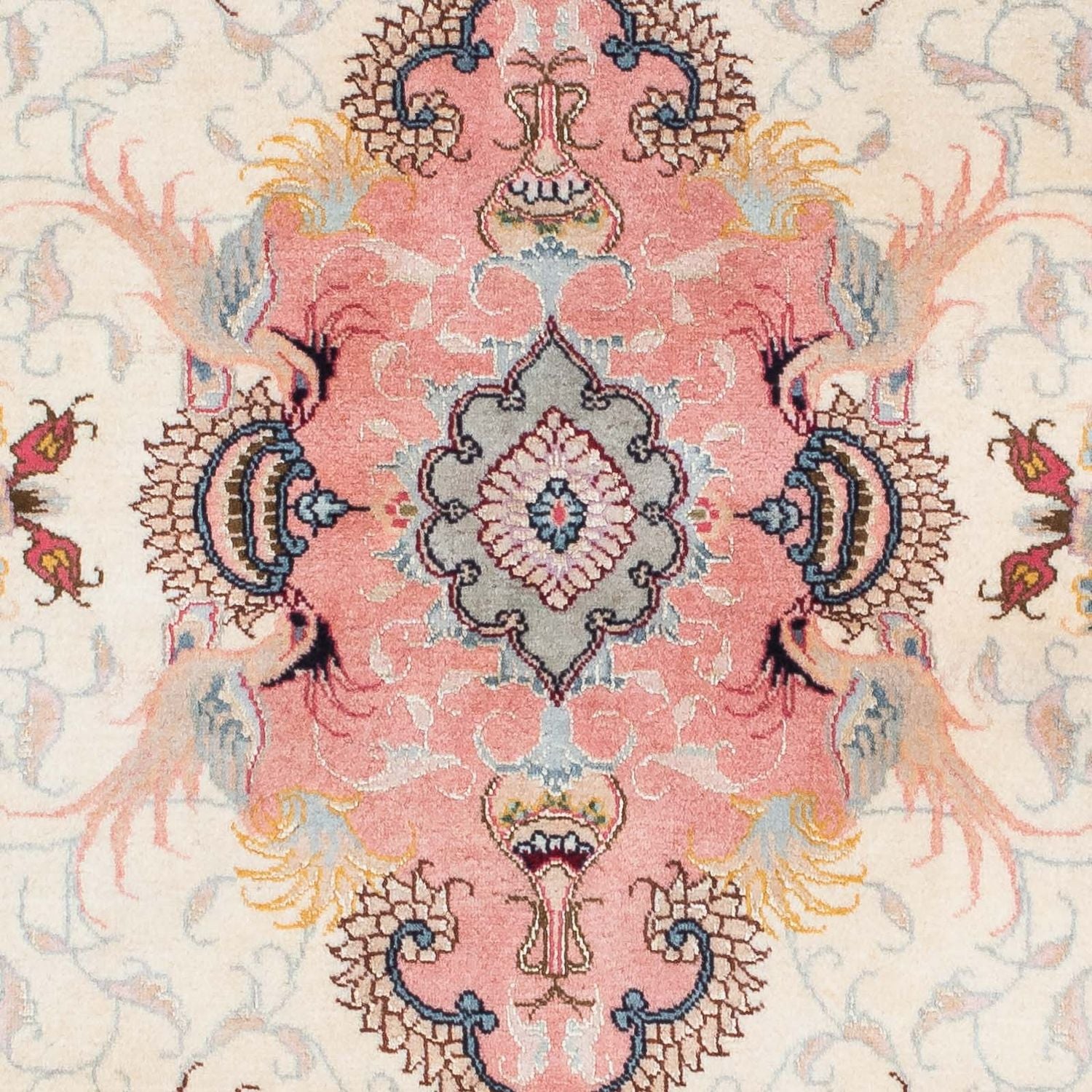 Tapis de couloir Tapis persan - Tabriz - Royal - 203 x 80 cm - beige