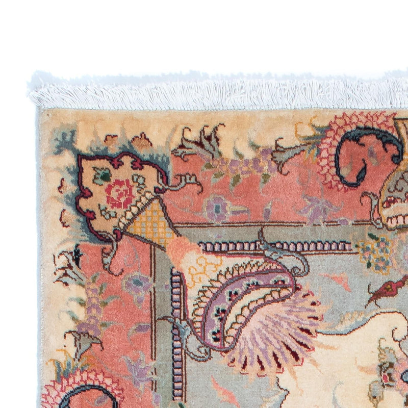 Tapis de couloir Tapis persan - Tabriz - Royal - 203 x 80 cm - beige